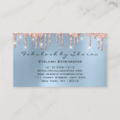 メイクアップアーティストアイドラッシュバラドリップスブルー王室の 名刺 (裏面)