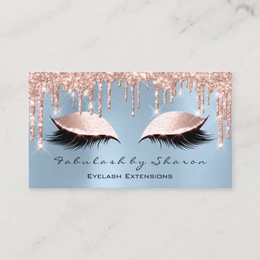 メイクアップアーティストアイドラッシュバラドリップスブルー王室の 名刺 (正面)