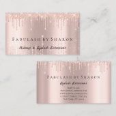 メイクアップアーティストアイドラッシュバラドリップスルクス 名刺 (正面/裏面)