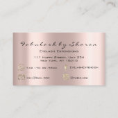 メイクアップアーティストアイドラッシュ延長バラ眉 名刺 (裏面)