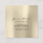 メイクアップアーティストアイブラッシュアイボリースクエア スクエア名刺 (裏面)