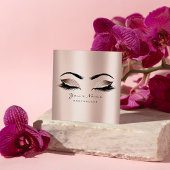 メイクアップアーティストアイブラッシュグリッターピンクスクエア スクエア名刺