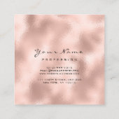 メイクアップアーティストアイブラッシュバラ金ゴールド広場 スクエア名刺 (裏面)