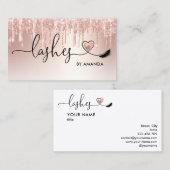 メイクアップアーティストアイブロイズアイズラッシュハート 名刺 (正面/裏面)