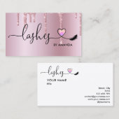 メイクアップアーティストアイブロイズアイズラッシュハート 名刺 (正面/裏面)