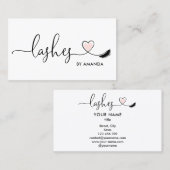 メイクアップアーティストアイブロイズアイズラッシュハート 名刺 (正面/裏面)