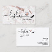 メイクアップアーティストアイブロイズアイズラッシュハート 名刺 (正面/裏面)