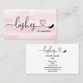 メイクアップアーティストアイブロイズアイズラッシュハート 名刺 (正面/裏面)