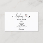 メイクアップアーティストアイブロイズアイズラッシュハート 名刺 (裏面)