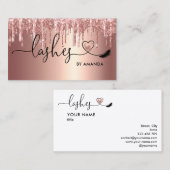 メイクアップアーティストアイブロイズアイズラッシュハート 名刺 (正面/裏面)