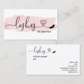 メイクアップアーティストアイブロイズアイズラッシュハート 名刺 (正面/裏面)