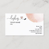 メイクアップアーティストアイブロイズアイズラッシュハート 名刺 (裏面)