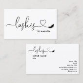 メイクアップアーティストアイブロイズアイズラッシュハート 名刺 (正面/裏面)