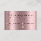 メイクアップアーティストアイブロイズレイズソーシャルグリッターバラ 名刺 (裏面)