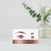 メイクアップアーティストアイブロウアイズラッシュバラ金ゴールド 名刺 (スタンド正面)