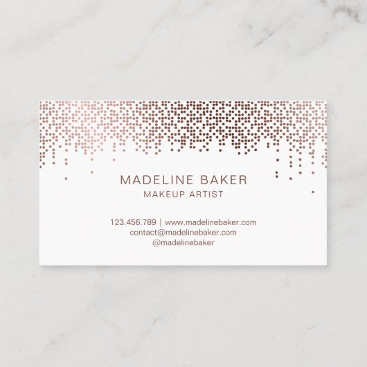 メイクアップアーティストアイブロウアイズラッシュバラ金ゴールド 名刺 (裏面)