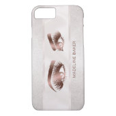 メイクアップアーティストアイブロウアイズラッシュバラ金ゴールド Case-Mate iPhoneケース (裏面)