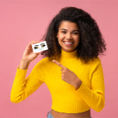 メイクアップアーティストアイブロウラッシュチョコレート白黒 名刺