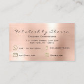 メイクアップアーティストアイブロウレイズエクステンションバラブルー 名刺 (裏面)