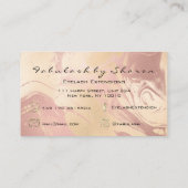 メイクアップアーティストアイブロウレイズ大理石金ゴールド 名刺 (裏面)