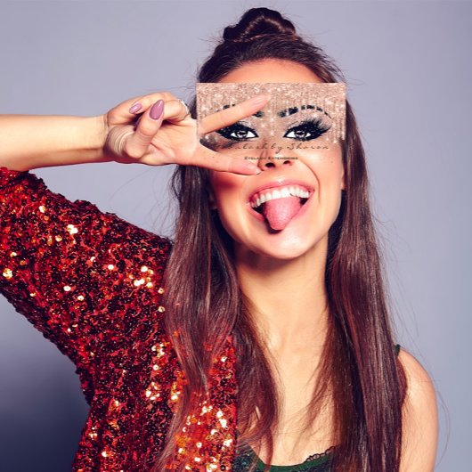 メイクアップアーティストアイブロッシュグリッタードリップスパークオンバー 名刺