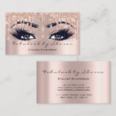 メイクアップアーティストアイブロッシュグリッタードリップスパークブラス 名刺 (正面/裏面)