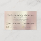 メイクアップアーティストアイブロレイズ赤面グリッター赤面 名刺 (裏面)