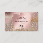 メイクアップアーティストアイライナーレタリングパステルグラム 名刺 (裏面)