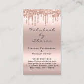 メイクアップアーティストアイラッシュアイラッシュグリッタードリップスバラ 名刺 (裏面)