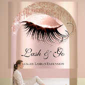 メイクアップアーティストアイラッシュエクステンションバラカスタムロゴ スクエア名刺