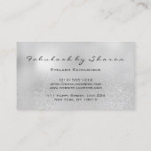 メイクアップアーティストアイラッシュグリッタードリップスシルバーグレー 名刺 (裏面)