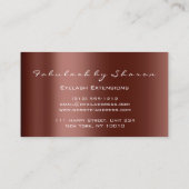 メイクアップアーティストアイラッシュグリッタードリップスブラウンコッパー 名刺 (裏面)