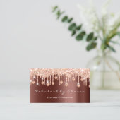 メイクアップアーティストアイラッシュグリッタードリップスブラウンコッパー 名刺 (スタンド正面)