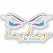 メイクアップアーティストアイラッシュドライ絵を描プティール（緑がかった色） シール (正面)