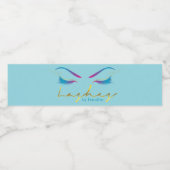 メイクアップアーティストアイラッシュドライ絵を描プティール（緑がかった色） ペットボトルラベル (シングルラベル)