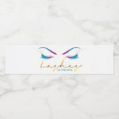 メイクアップアーティストアイラッシュドライ絵を描プティール（緑がかった色） ペットボトルラベル (シングルラベル)