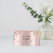 メイクアップアーティストアイラッシュバラグリッタードリップスロゴ1 名刺 (スタンド正面)