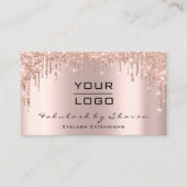 メイクアップアーティストアイラッシュバラグリッタードリップスロゴ1 名刺 (正面)