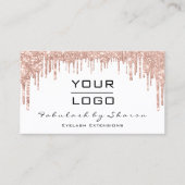 メイクアップアーティストアイラッシュバラグリッタードリップスロゴ 名刺 (正面)