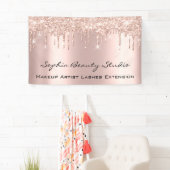 メイクアップアーティストアイラッシュバラドリップスピンクグリッタールクス 横断幕 (インサイチュ)