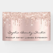 メイクアップアーティストアイラッシュバラドリップスピンクグリッタールクス 横断幕 (横)