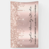 メイクアップアーティストアイラッシュバラドリップスピンクグリッタールクス 横断幕 (縦)