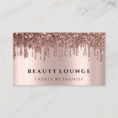 メイクアップアーティストアイラッシュバラドリップヘア爪、 ネイル 予約カード (正面)