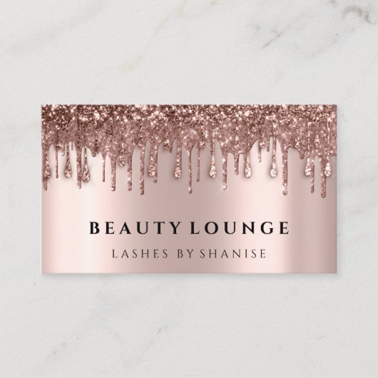 メイクアップアーティストアイラッシュバラドリップヘア爪、 ネイル 予約カード (正面)