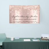 メイクアップアーティストアイラッシュバラ金ゴールドドリッププロモーション 横断幕 (トレードショー)