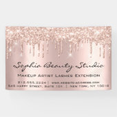 メイクアップアーティストアイラッシュバラ金ゴールドドリッププロモーション 横断幕 (横)