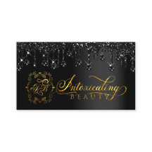 メイクアップアーティストアイラッシュブラックドリップスロゴダイヤモンドVIP