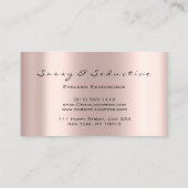 メイクアップアーティストアイラッシュブラッシュグリッターサッシセダティ 名刺 (裏面)