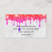 メイクアップアーティストアイラッシュブラッシュグリッタードリップスマーブル 名刺 (裏面)