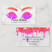 メイクアップアーティストアイラッシュブラッシュグリッタードリップスマーブル 名刺 (正面/裏面)